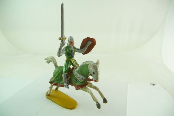 Merten 4 cm Knight riding with sword + shield