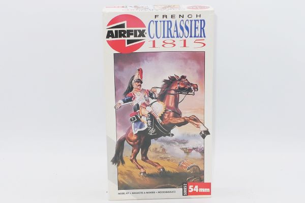 Airfix 54 mm French Cuirassier 1815, No. 02555 - orig. packaging, mostly on cast