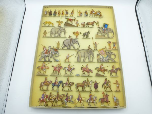 Flachzinnfiguren Römerzeit inkl. Elefanten, 57 Teile
