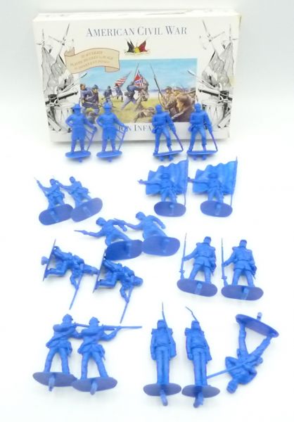 Accurate Figures 1:32 American Civil War; Union Infantry, No. AF03 (19 figures) - brand new