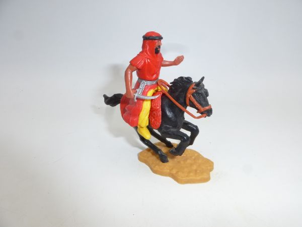 Timpo Toys Araber zu Pferd, rot, silberner Gurt