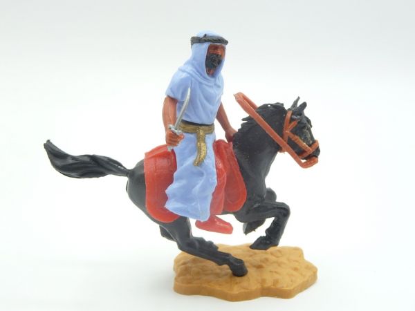 Timpo Toys Arab riding with scimitar, light-blue