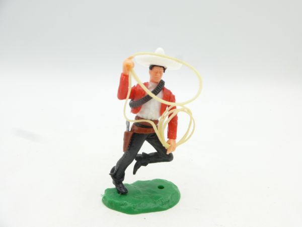 Elastolin 5,4 cm Mexican standing with lasso (+ weapon in belt)