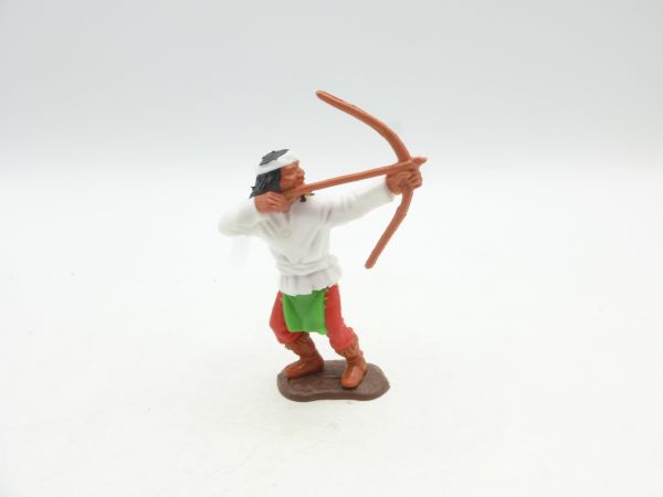 Timpo Toys Apache stehend, weiß mit Bogen - tolles Unterteil