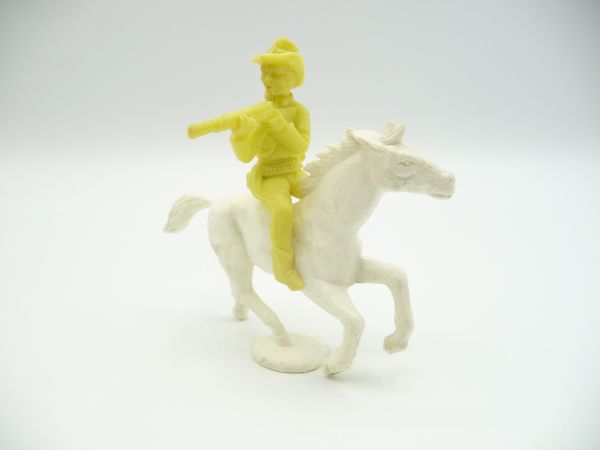 Heinerle Manurba Cowboyreiter, Gewehr im Anschlag, gelb