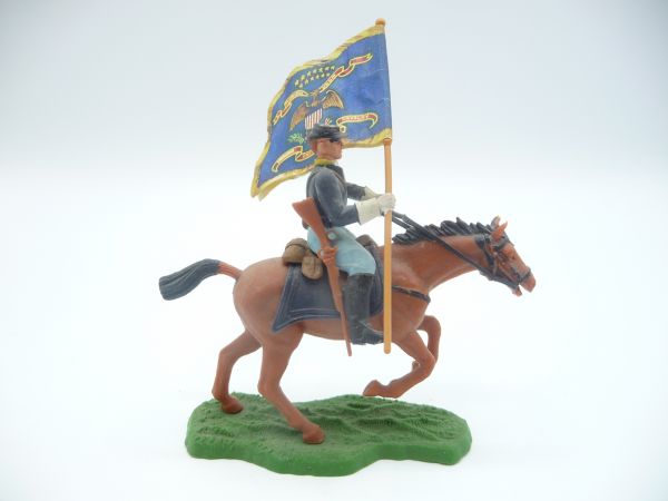 Britains Swoppets Union Army Soldier on horseback with flag - great condition