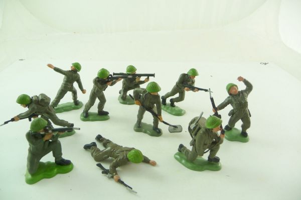 Britains Swoppets Set of 10 soldiers version 2 in different positions