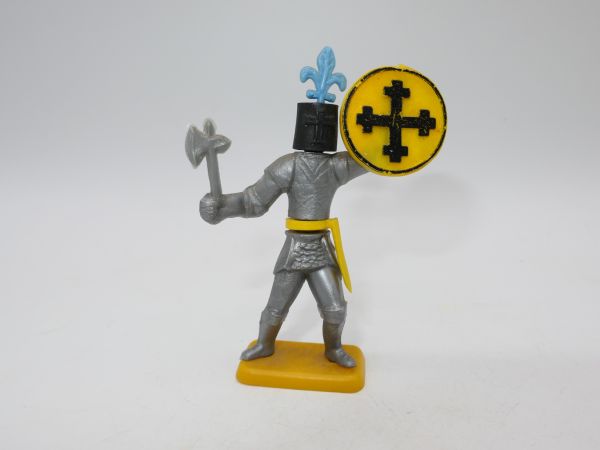 Knight (multiple parts) with battle axe + yellow shield, 54 mm series