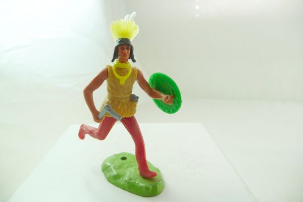 Elastolin 7 cm Irokese laufend mit Tomahawk + Schild