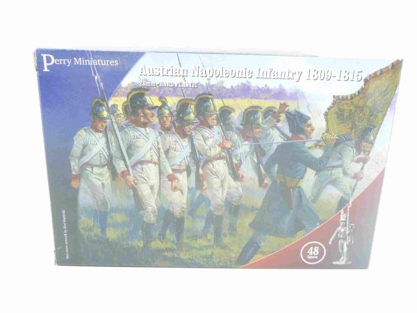 Perry Miniatures 28 mm: Austrian Nap. Infantry 1809 - orig. packaging, 48 figures on cast