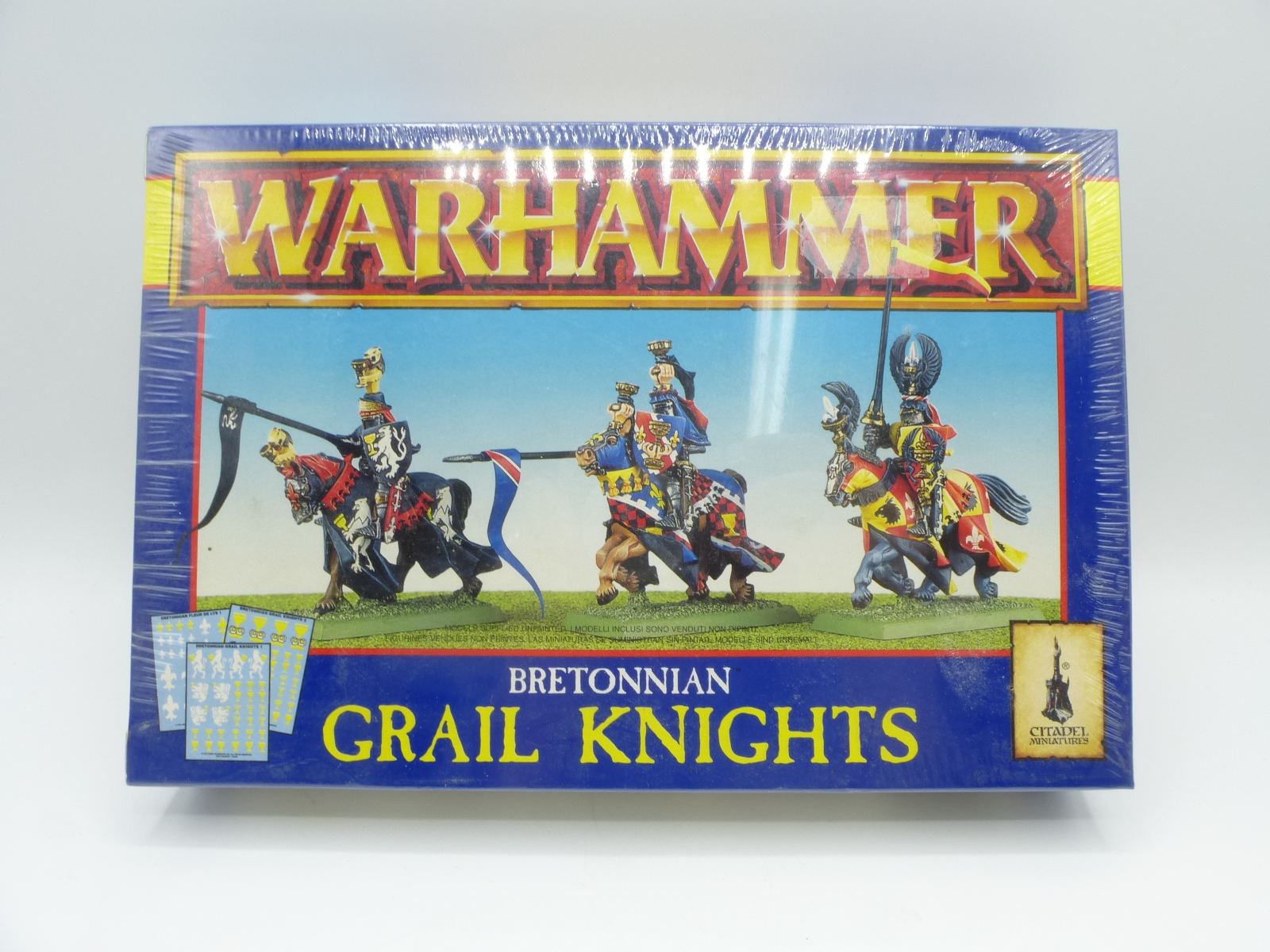 Warhammer Citadel Miniatures Bretonnian Grail Knight WFB fuera de imprenta 2002 Sellado 