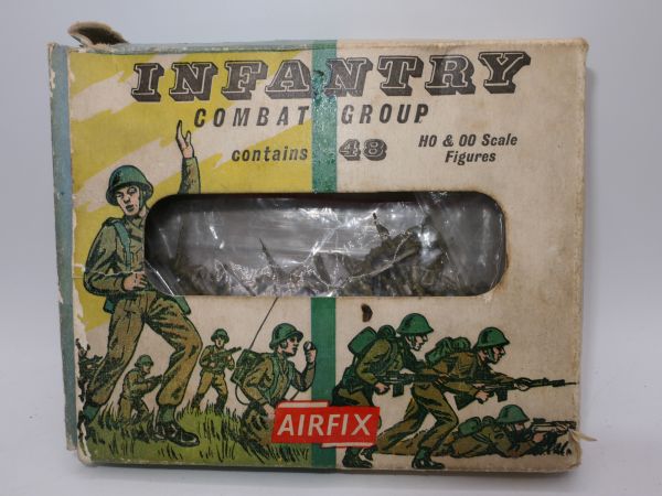 Airfix H0 WW II Infantry Combat Group - orig. packaging, loose, old box