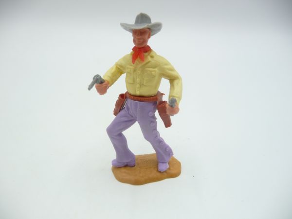 Timpo Toys Cowboy 2. Version stehend mit 2 Pistolen - seltenes Unterteil