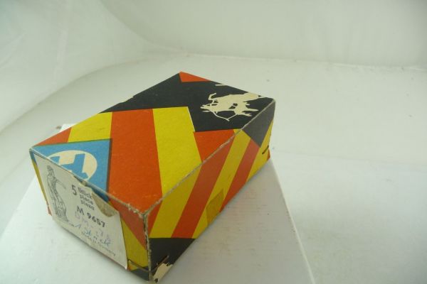 Elastolin 4 cm Leerbox für Mann mit Eimer, Nr. 9657 - seltene Box, Zust. s. Fotos