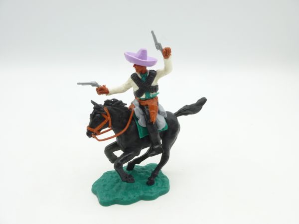 Timpo Toys Mexican riding with 2 pistols wild firing, white/green