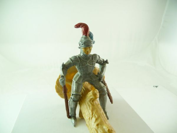Elastolin 7 cm (damaged) Knight rider, lance up - lance broken off