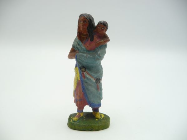 Elastolin Composition Indian Squaw with child, No. 6806 ( pre-war) - rare figure