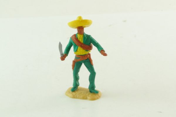 Timpo Toys Mexikaner stehend, grün/gelb, mit Messer