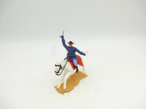Timpo Toys Union Army Soldier 2nd version riding, officer lunging with sabre