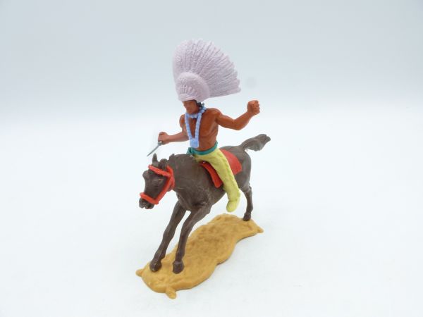Timpo Toys Chief riding with knife