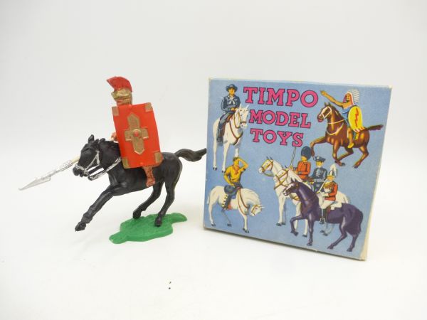 Timpo Toys Roman (extremely rare red) riding with lance