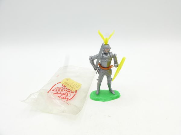 Elastolin 5,4 cm Knight standing with sword + shield - orig. packaging (bag)