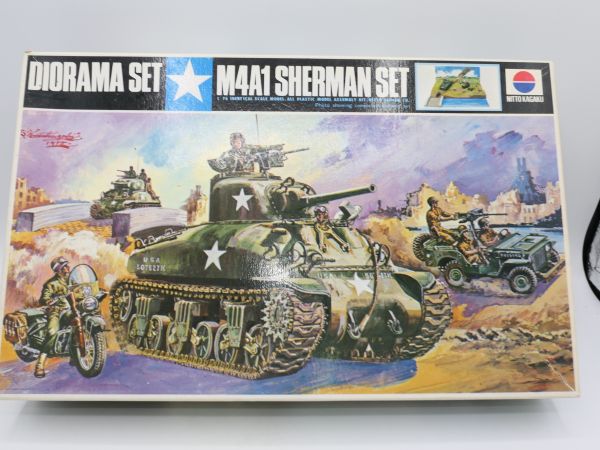 Nitto Kagaku 1:76 Diorama Sets M4 A1 Sherman Set, No. 7 - orig. packaging