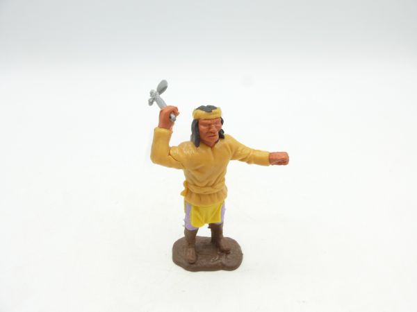 Timpo Toys Apache stehend, beige mit Tomahawk, Hose flieder