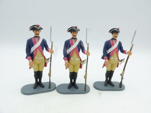 Preiser 7 cm Prussians 1756: Set of musketeers standing (3 figures)