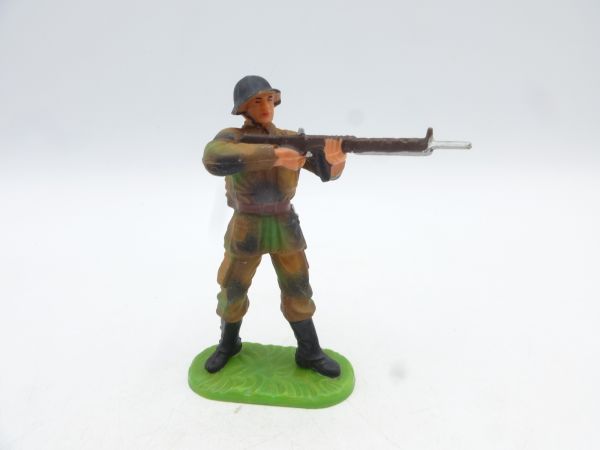 Elastolin 7 cm Schweizer Bundesheer, Soldat stehend mit SG schießend