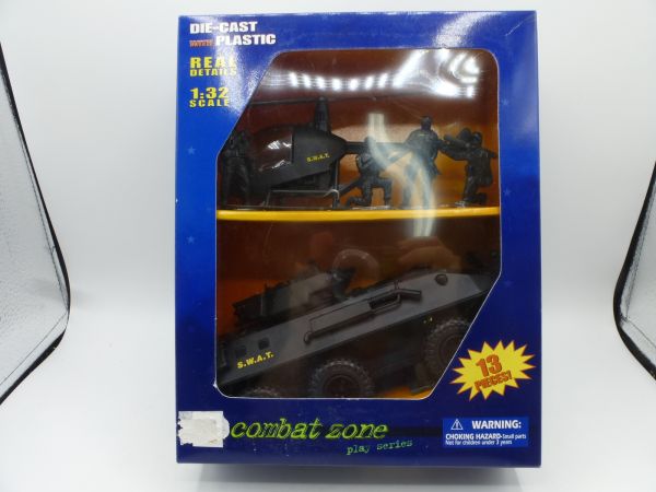 NewRay 1:32 Combat Zone Series, S.W.A.T. Helicopter and Truck
