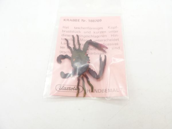 Elastolin soft plastic Crab, No. 188709 (red description) - orig. packaging