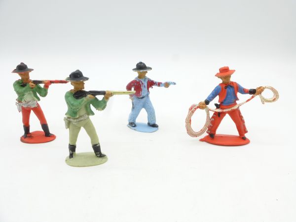 Nice set of Cowboys, 5,4 cm height (4 figures)