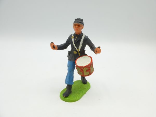 Elastolin 7 cm (damaged) Union Army soldier / drummer marching, No. 9172