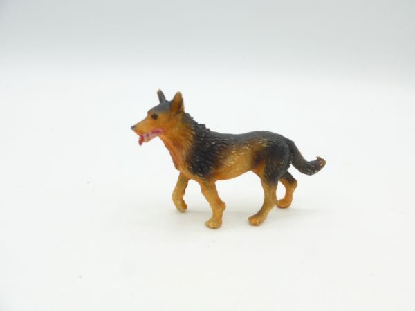 Elastolin Schäferhund, braun/schwarz - seltene Originalbemalung