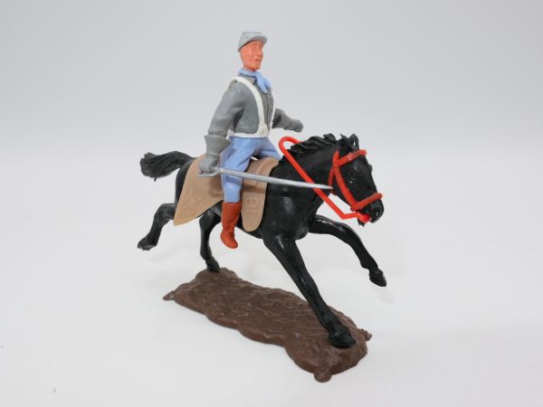 Timpo Toys Southerner 2nd version riding, holding sabre sideways