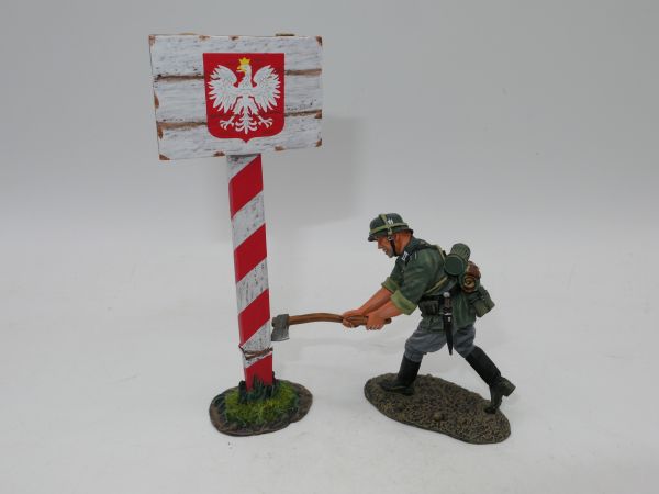 King & Country Classic Wehrmacht: Cutting down the Polish Road Sign, WH 086