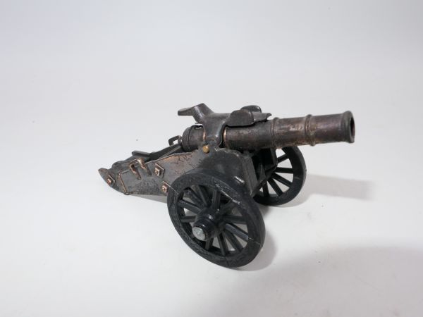 Artillery metal gun (total length 9 cm) - plastic wheels