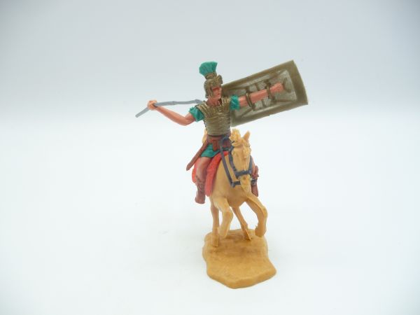 Timpo Toys Roman on horseback, green with pilum - loops ok