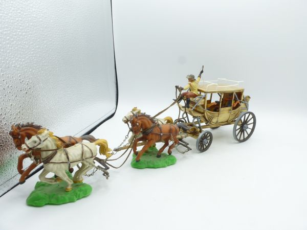 Elastolin 7 cm Ambush stagecoach four-horse