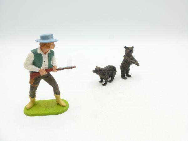 Preiser 7 cm 2 junge Braunbären, Nr. 5933 (ohne Cowboy) - mit OVP