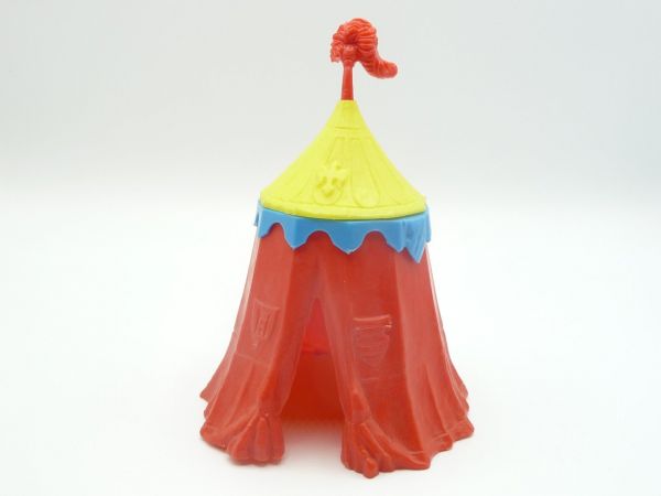 Elastolin 5,4 cm Knight's tent red/yellow/blue - brand new