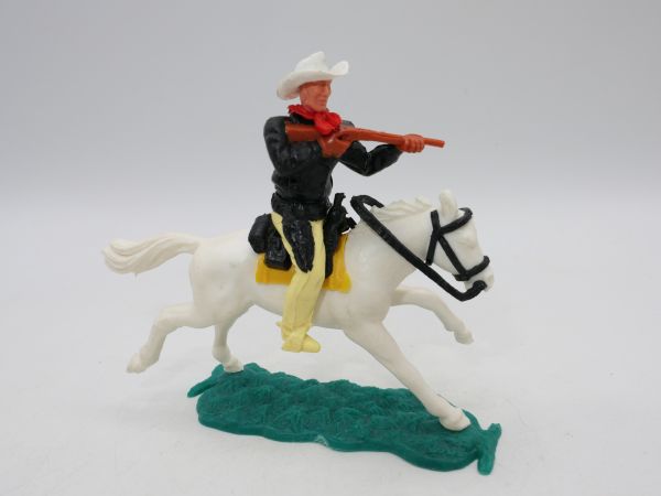 Timpo Toys Cowboy 2nd version riding - rare lower part + short rifle + white hat