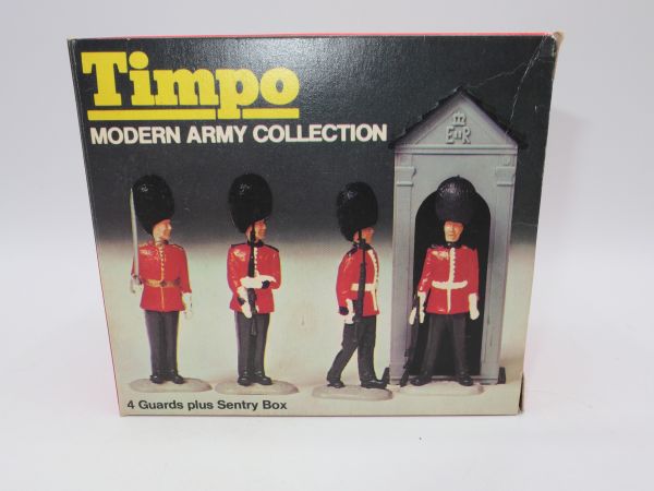 Timpo Toys Minibox guardsmen (4) with guardhouse, ref. No. 771 - brand new