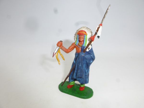 Chief standing with cape + knife - great 7 cm modification