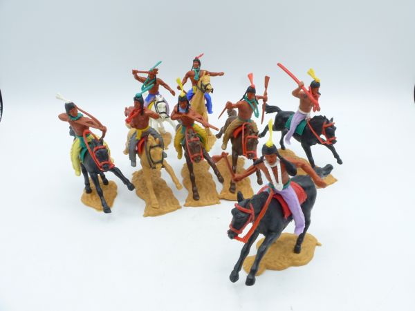 Timpo Toys Indianer reitend (8 Figuren), 2. Version - schönes Set