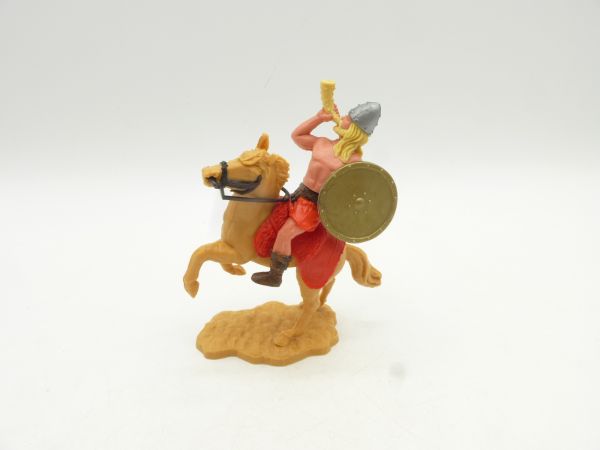 Timpo Toys Viking, horn player riding