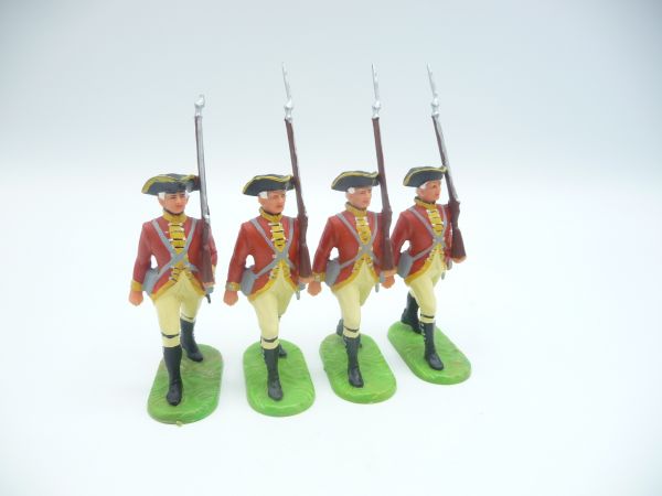 Elastolin 7 cm Britische Grenadiere: 4 Soldaten im Marsch, Nr. 9133