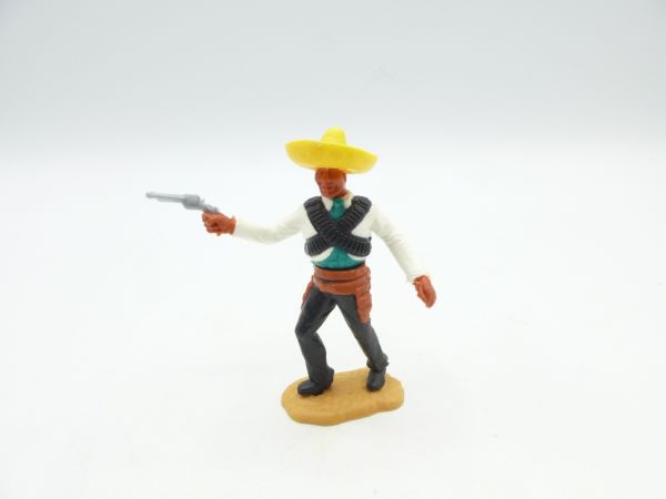 Timpo Toys Mexikaner stehend Pistole schießend, weiß/grün
