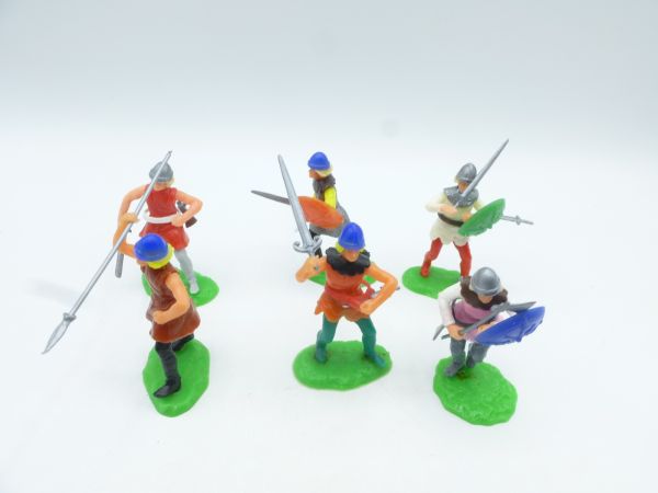 Elastolin 5,4 cm Great set of Normans (6 figures)